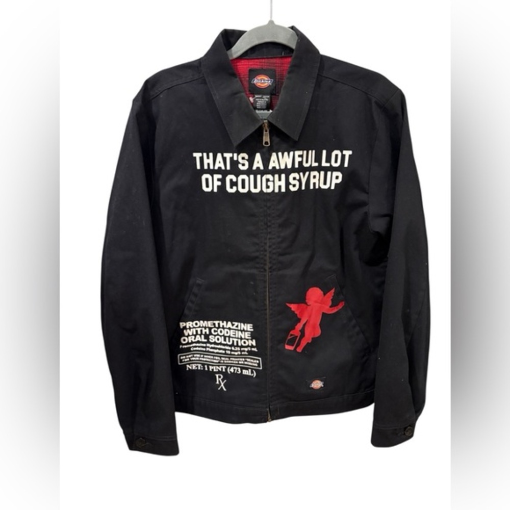 Rare That’s A Awful Lot of Cough Syrup x Dickies Collab Jacket Size Small Street